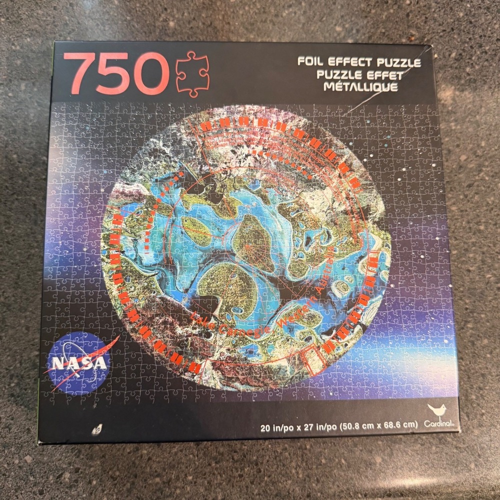 NASA Aerial Foil Effect Jigsaw Puzzle 750 Piece Cardinal Games Earth Satellite